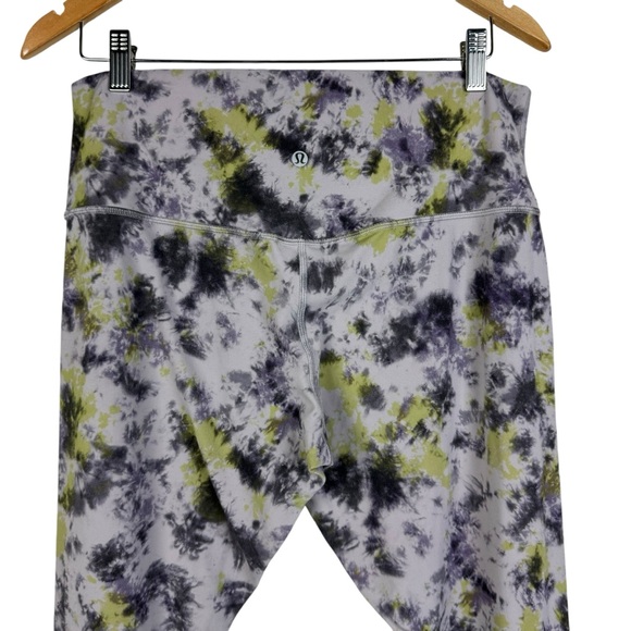 Lululemon Align High Rise Leggings Tie Dye Cropped Size 14 - Picture 7 of 9